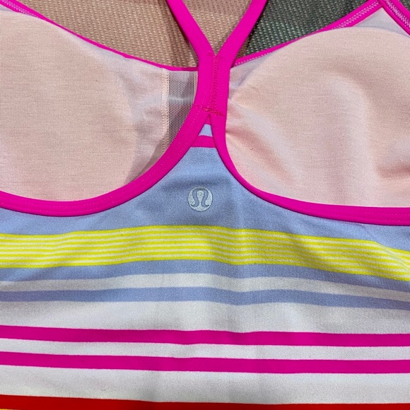 Like New! Lululemon Power Y Tank Groovy Stripe - Picture 5 of 7